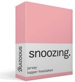 Snoozing Jersey - Topper Hoeslaken - 180x210/220 cm - Roze