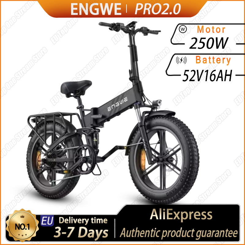 YUEXU Engwe E-Bike - 250W Motor - 52V 16Ah Battery - Fat Tire Electric Bike