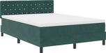 vidaXL Lit plateforme sommier tapissier Velours vert foncé 140 x 190 cm