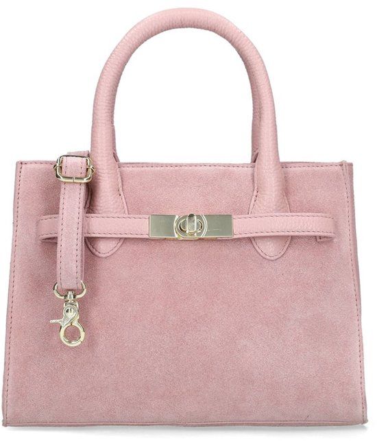 Manfield Roze suède handtas