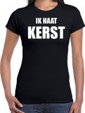 Bellatio Decorations Fout Kerst shirt / t-shirt - Ik haat Kerst - zwart voor dames - Kerstkleding / Kerst outfit L