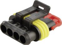 TE Connectivity 282088-1 Female behuizing-kabel AMP-Superseal 1.5mm Series Totaal aantal polen 4 Rastermaat: 6 mm 1 stuk