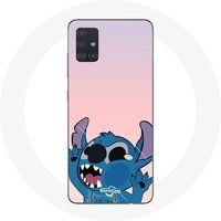 Maniacase Etui voor Samsung Galaxy A71 Stitch de neus in de lucht roze achtergrond