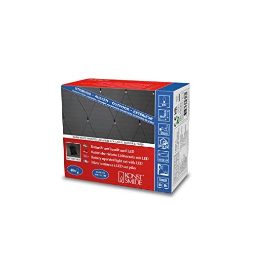 KONSTSMIDE LED Lichtnet - 40 Warmwitte LEDs - Batterij - Timer - Buiten