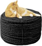 Merkloos / Sans marque Wan GmbH Sisal Touw voor Katten Krabpaal - Reparatie Vervanging Krassen Pad Mat - Kicker Speelgoed Pijp Trap - Band Verpakken Huis Decoratie - 6mm*30m Zwart