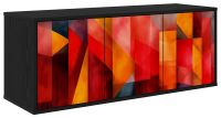 HEESCH Meuble TV mural 102 x 33 x 40 cm Chêne noir