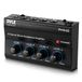 Pyle 4-kanaals hoofdtelefoonversterker – compacte hoofdtelefoonversterker met 4 uitgangen en individuele volumeregeling, ideaal voor studio, podcast en DJ, incl. voeding