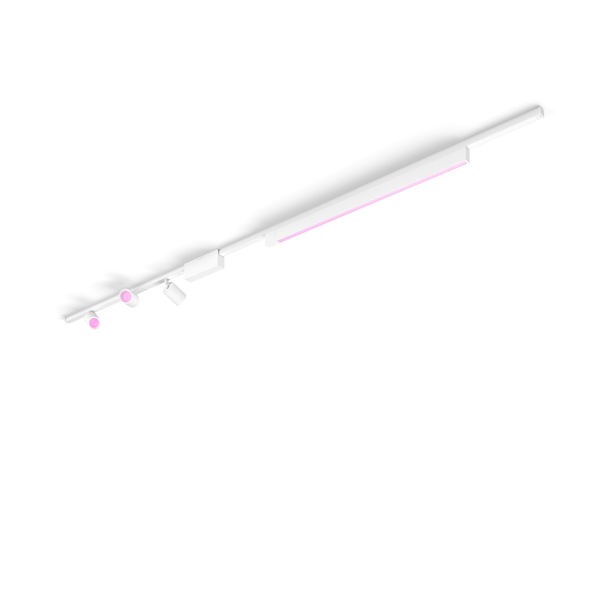 Philips Hue White and Color Ambiance Perifo - Rechte basisplafondset (3 spots, 1 lichtbalk) - Wit