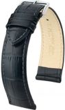 Hirsch Duke Horlogeband Leer Zwart 26mm