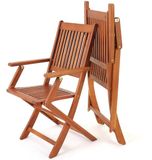 Casaria Tuinstoel Sydney - Set van 2 Acacia Klapbaar 90x54x56cm - Bruin