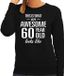 Bellatio Decorations Awesome 60 year - geweldige 60 jaar cadeau sweater / trui zwart dames - Verjaardag cadeau / kado sweater S