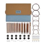 KnitPro Ginger set d'aiguilles interchangeables - paire d'aiguilles circulaires 13 x 13 cm avec accessoires Ginger Grande Set