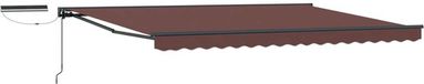 vidaXL Parasol électrique solaire 5 x 3 m Marron