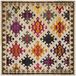 SAFAVIEH Monaco Collection Boho tapijt voor woonkamer, eetkamer, slaapkamer, korte pool, ivoor en multi, 200 x 200 cm