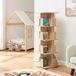 en.casa Bibliothèque pour enfants Talöpintaa rotative 129x40x40 cm couleur chêne