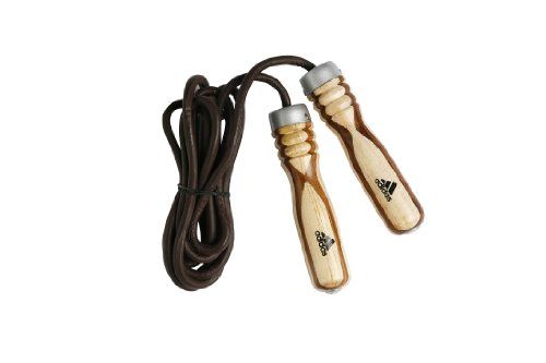 Adidas Unisex Jump Rope, Professional gewogen houten handvat 9ft springtouw, bruin, 9 ft EU