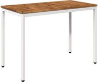 vidaXL - Acacia Hout - Tuin - Eettafel - Rond - Natuurlijk en wit - 108,5 x 55 x 75 cm