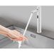 Robinet de lavabo sans contact avec capteur infrarouge, robinet à détection de mouvement, robinet de lavabo, robinet de cuisine, corps chromé (32 cm)