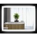 Homcom Miroir Mural Lumineux LED De Salle de Bain - 80 X 60 cm - Avec 3 Couleurs, Luminosité Réglable Interrupteur Tactile Système Antibuée Transparent