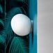Foscarini Applique murale Gregg piccola, blanche, IP44, verre