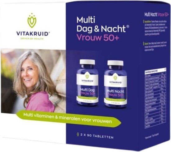 Vitakruid - Multi dag &amp; nacht vrouw 50+ 2 x 90 tabletten - 180 Tabletten
