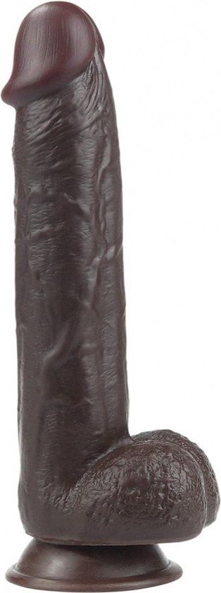 Lovetoy - Dildo Met Sliding Skin Technologie - 24 cm - Bruin - Anale dildo
