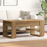 vidaXL Salontafel Artisan Eiken 102 x 55 x 45 cm