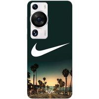 Huawei P60 Pro Maniacase nike logo arrière-plan Palmiers de Californie la nuit