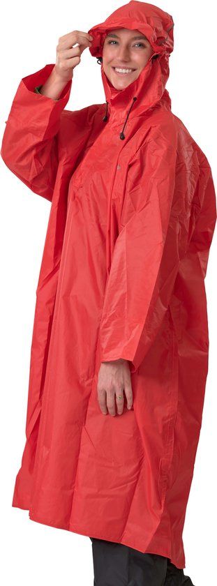 LOWLAND OUTDOOR Wandelponcho - Unisex - Rood - Maat M