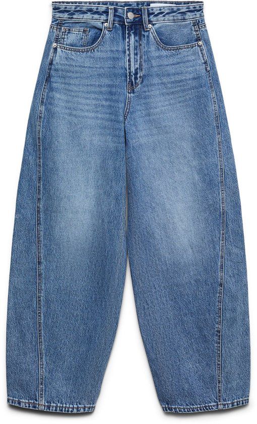 Vero Moda VMZOE Mid Rise Barrel Fit Jeans Medium Blue Denim