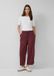 s.Oliver - Vrouwen - High rise culotte met elastische band en steekzakken - Bordeaux - Katoen/Lyocell