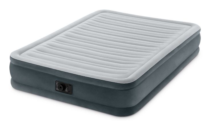 Intex Full Comfort-Plush Luchtbed - Grijs - 191 x 137 x 33 cm - Met Ingebouwde Pomp