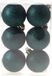 Cosy & Trendy Kerstballen - 6 stuks - petrol blauw/groen - glitters - 6 cm - kunststof