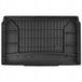 FROGUM Kofferbakmat Peugeot 208 II vanaf 2019 (met volwaardig reservewiel) – TPE Rubber – Organizer – Hoge rand 5 cm