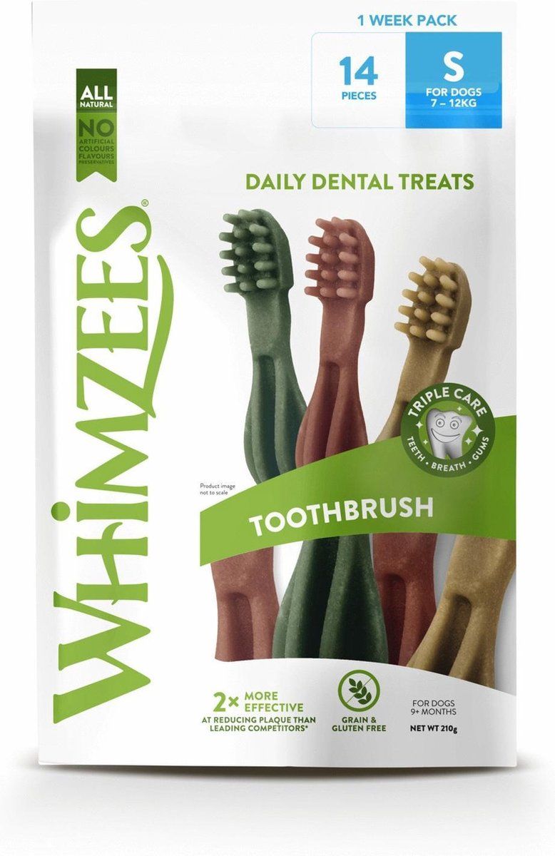 Whimzees Toothbrush 2 weeks star 14 Stuks - S - 15 gram