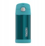 Thermos Kinder Drinkfles 0,35L Turquoise met Rietje - Lekvrij