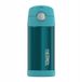 Thermos Kinder Drinkfles 0,35L Turquoise met Rietje - Lekvrij