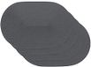 Venilia 59114 Placemat Gevlochten Spiraal Grijs Eettafel Placemat Eettafel Mat Ovaal 4 Stuks 45 x 30 cm