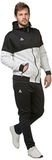 Asioka 183-189/17 trainingspak met capuchon, heren, wit/zwart, XL