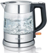 Severin WK 3468 Waterkoker - 1L - 2200W - Zwart/RVS/Transparant