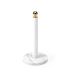 Scherlin Porte-rouleau de cuisine Blanc, bouton en laiton