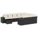 vidaXL Loungeset met kussens, poly rotan, noir