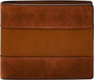 FOSSIL Everett Large Coin Pocket Bifold Medium Brown Bruine