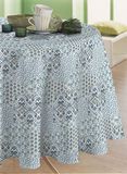 Calitex Wax tafelkleed My Liberty, rond, 140 cm, blauw
