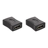 Amazon Basics HDMI-adapter, 2 stuks, 29 x 22 mm, zwart