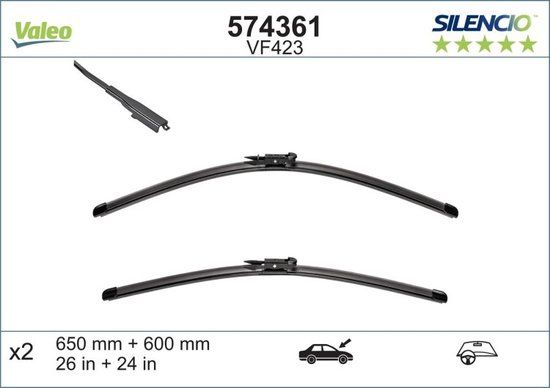 Valeo Ruitenwissers VM423 65/60cm - 3276425743618