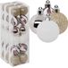 Atmosphera Kerstballen 36x - Champagne/Roze/Wit/Goud - 4 cm - Kunststof