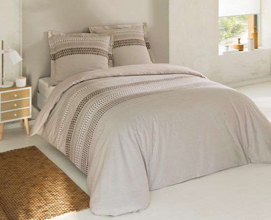 VISION home VISION Anthony Dekbedovertrekset - Lits-jumeaux - 240x220cm - Beige - Katoen