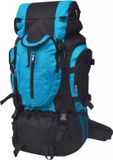 vidaXL Rugzak hiking XXL 75L - Zwart/Blauw