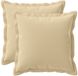 vidaXL - Kussensloop - 2 st - HOUTEN - Beige - 30 x 30 cm - Polyester